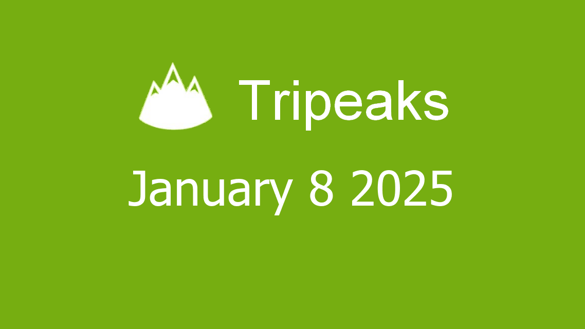 Microsoft solitaire collection - Tripeaks - January 08 2025