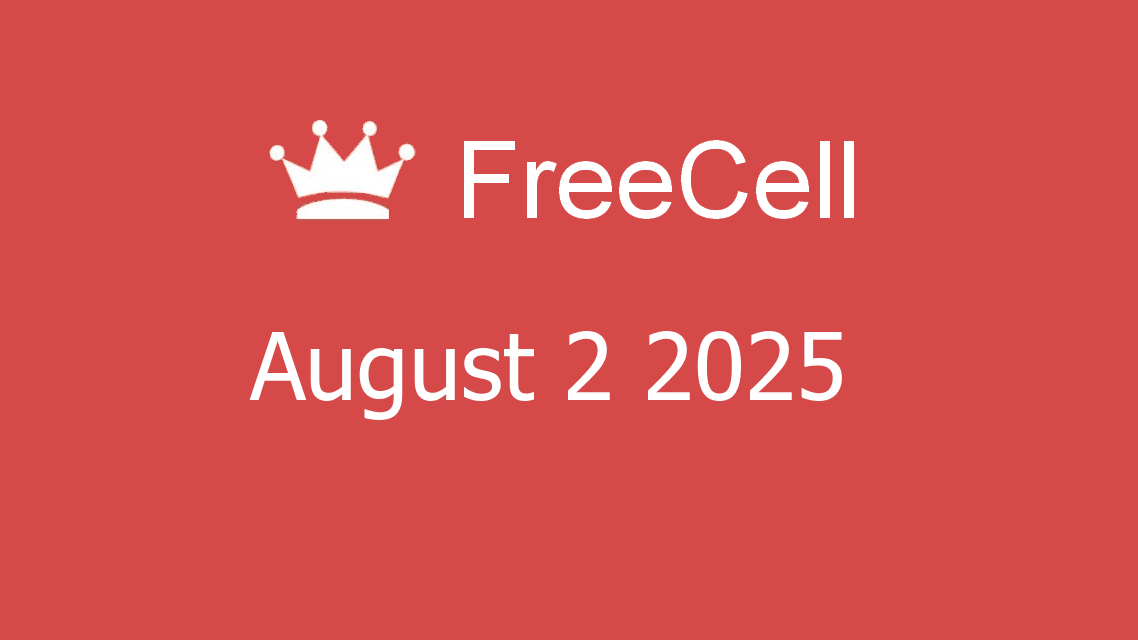 Microsoft solitaire collection - FreeCell - August 02 2025