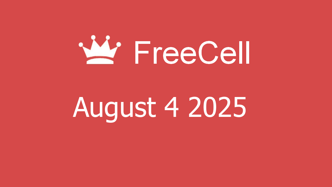 Microsoft solitaire collection - FreeCell - August 04 2025