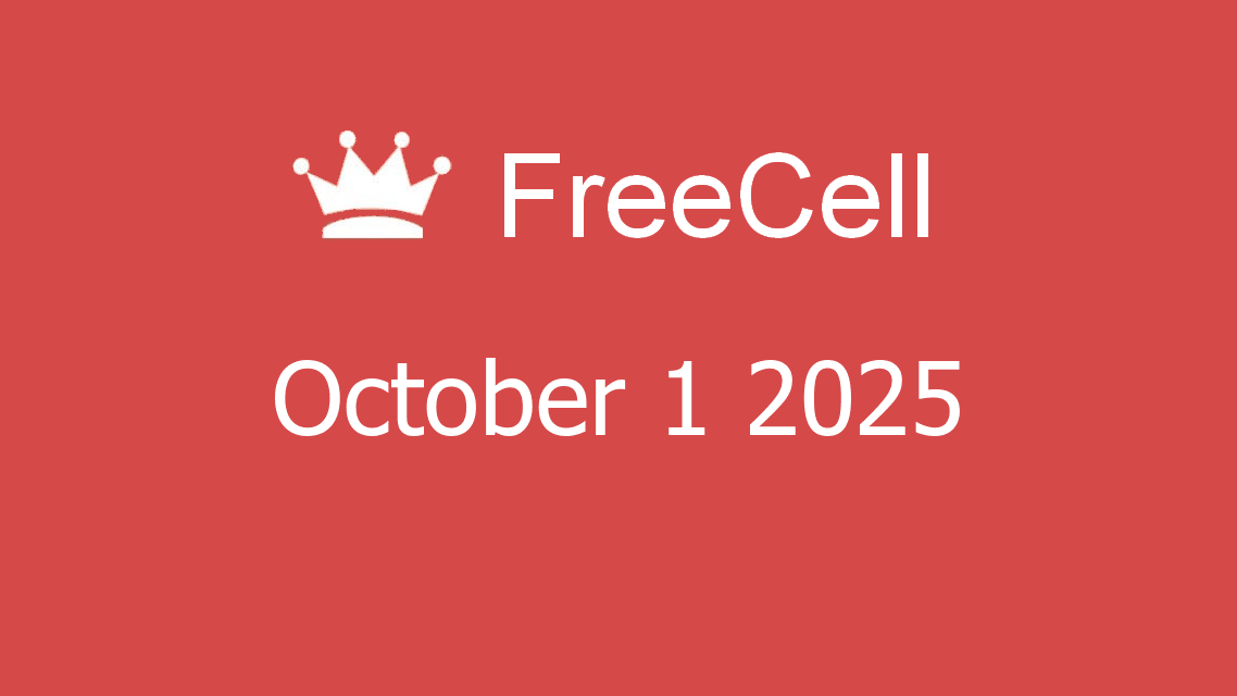 Microsoft solitaire collection - FreeCell - October 01 2025