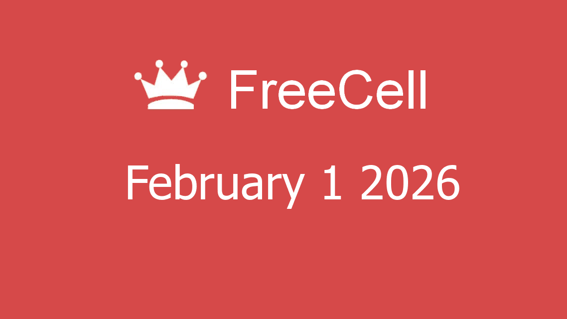 Microsoft solitaire collection - FreeCell - February 01 2026